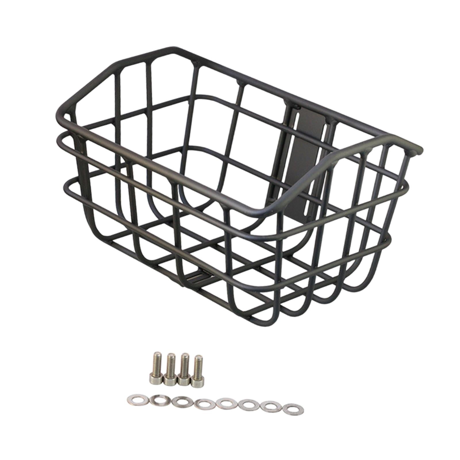 Baoblaze Bike Basket Cargo Basket Front Easily Install Sturdy Construction Large Capacity Accessories Black for People Women Men Bikes