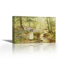 thumbnail image 1 of Picking Bluebells - Contemporary Fine Art Giclee on Canvas Gallery Wrap - wall décor - Art painting - 36 x 24 Inch - Ready to Hang, 1 of 2