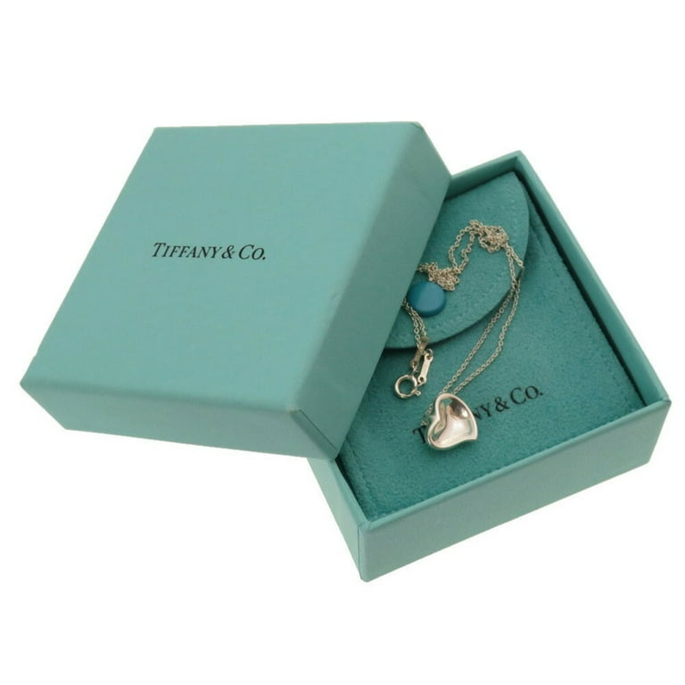 Pre-Owned Tiffany Elsa Peretti Curved Heart Necklace Silver 925