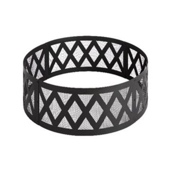 Living Accents Steel Round Propane Fire Pit Black 36"