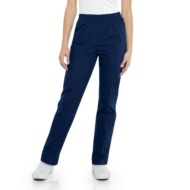 Landau Essentials Pantalon d'Uniforme à 2 Poches pour Femmes : Coupe Classique et Décontractée, Taille Élastique 8320