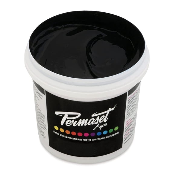 Permaset Aqua Fabric Ink - Jet Black, Liter