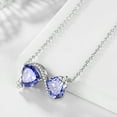 thumbnail image 5 of Juwaliy Infinity Heart Butterfly Necklace December Birthstone Tanzanite Blue Pendant Women Jewelry Daughter Grandma Wife Christmas Birthday Gifts, 5 of 10
