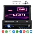thumbnail image 1 of Android 8.1 2+16G Car Radio Autoradio 1 Din 7" Touch Screen Car Multimedia Player GPS Navigation Wifi Auto MP5 Bluetooth USB FM Rear View Camera,with 4LED Camera, 1 of 10