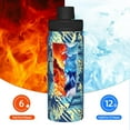 thumbnail image 5 of Yiaed Hawaiian Style Print Sports Insulated Kettle Bottle Reusable Stainless Steel Insulated Cup, Outdoor Portable Casual Stainless Steel Insulation Cup, 5 of 7