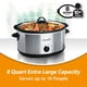 thumbnail image 3 of Crock-Pot - Olla de cocción lenta ovalada manual de 8 cuartos, Acero inoxidable, Plateado, 8 QT, 3 of 5
