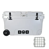 BOB THE COOLER CO 75QT "The BFF" Leak-Proof Hard Cooler with Heavy Duty Handle & Built In Lid Latching Bottle Openers - Fits 117 12oz Cans for the Beach, Camping, Tailgating, Sports, & More