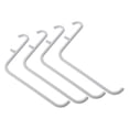 thumbnail image 1 of FONWILYO 4Pcs White Metal Pegboard Hooks for Tool Storage Easy Install Garage and Home Organizer, 1 of 8