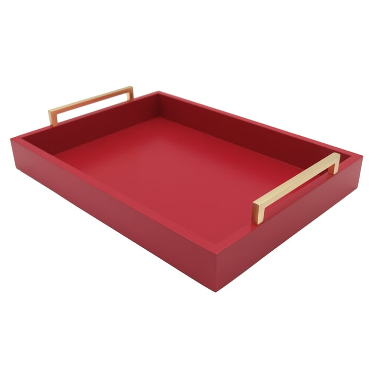 Red coffee table tray deals