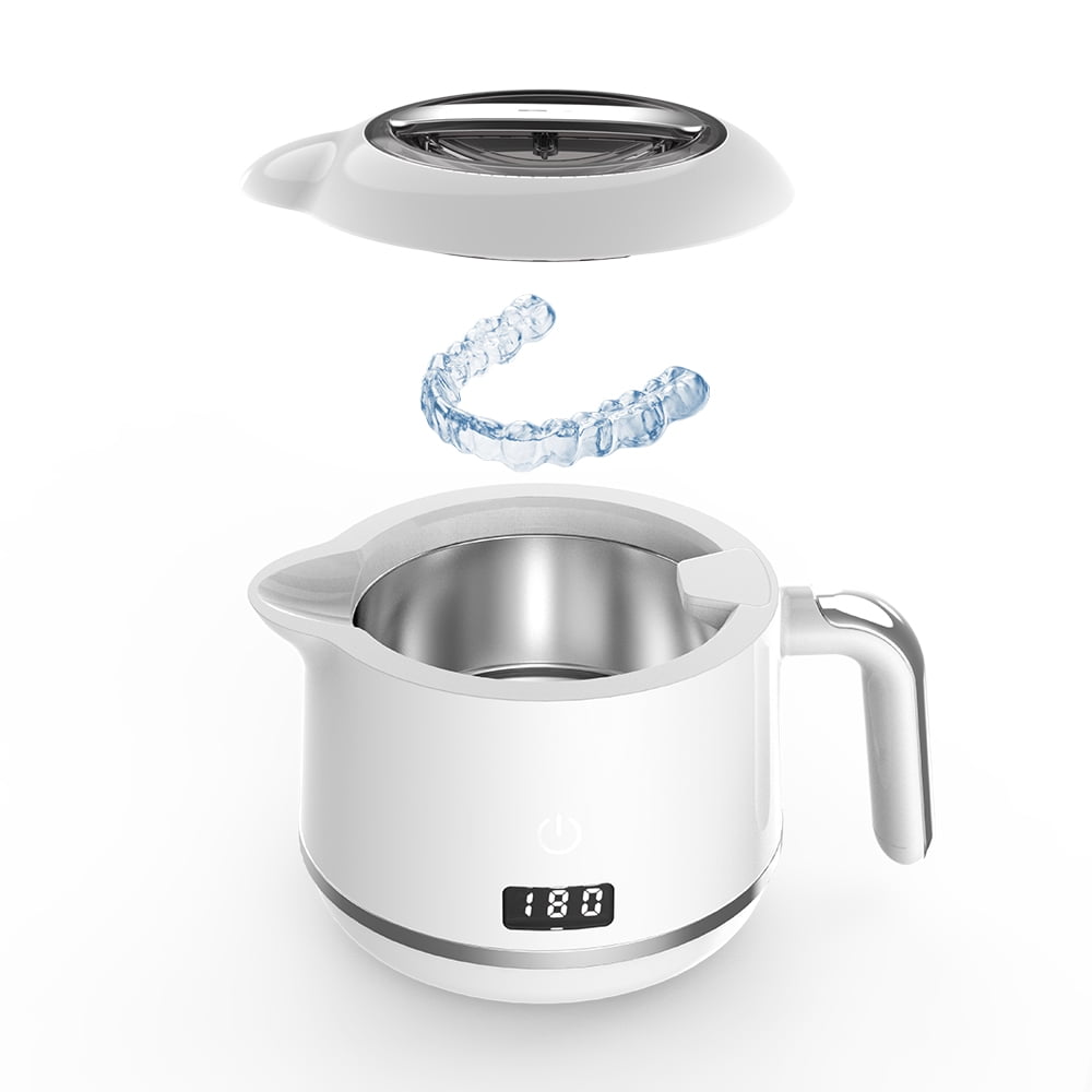 Ultrasonic Cleaner for Dentures, Aligners, Retainers, Watch Braces Portable Dental and Jewelry Cleaner with Ultrasonic