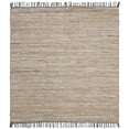 thumbnail image 2 of SAFAVIEH Vintage Leather Zharko Solid Braided Fringe Area Rug, Beige, 6' x 6' Square, 2 of 9