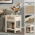 thumbnail image 3 of SICOTAS 3-Piece White Oak Bedroom Furniture Set, 6-Drawer Dresser &  Nightstands Set of 2,  Bohemian Rattan Design, Wide Storage Organizer for Bedroom, Living Room, 3 of 17