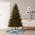 thumbnail image 6 of Salouo Blue Shells Christmas Tree Skirt 30" Farmhouse Christmas Decorations Snowman Xmas Tree Skirt Tree Mat for Holiday Party Decor, 6 of 8