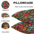 thumbnail image 4 of Boho Flower Outdoor Pillow Covers 16x16 Inch Throw Pillow Covers Set of 2 Waterproof Decorative Pillow Cases Red Blue Yellow Colorful Mexico Tribal Cushion Covers for Patio Furniture Garden Couch, 4 of 8