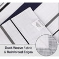 thumbnail image 4 of Ruvanti Placemats 100% Cotton 13x19 inch, Dining Table Placemats Set of 6, Modern Place Mats for Dining Table Décor, Kitchen & Table Linens, Coffee Mat for Christmas Dinners – Navy Stripe, 4 of 8