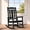 Black, variant on SERWALL Oversized Outdoor Rocking Chair for Adults, HDPE All Weather Patio Rockers for Porch Garden Lawn, Navy