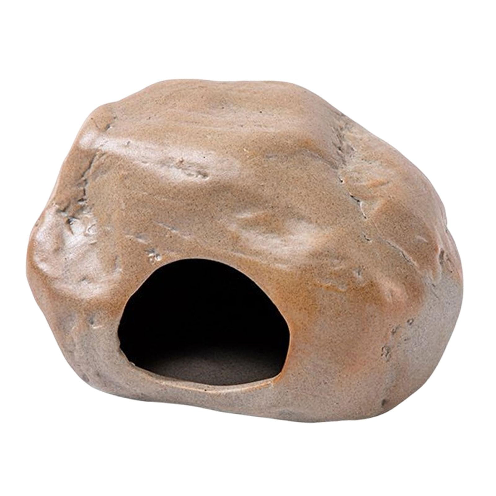 Hamster Cave Landscape Cage Reptile Rock Decor Small Animals Container Critter Bath Pets Habitat House for Chinchillas Gerbils Chipmunk Mice 12.5cmx13.5cmx8.5cm