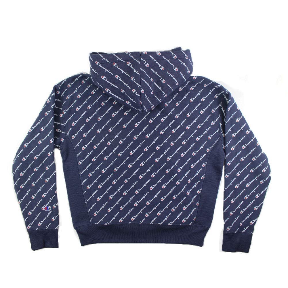 champion diagonal logo hoodie