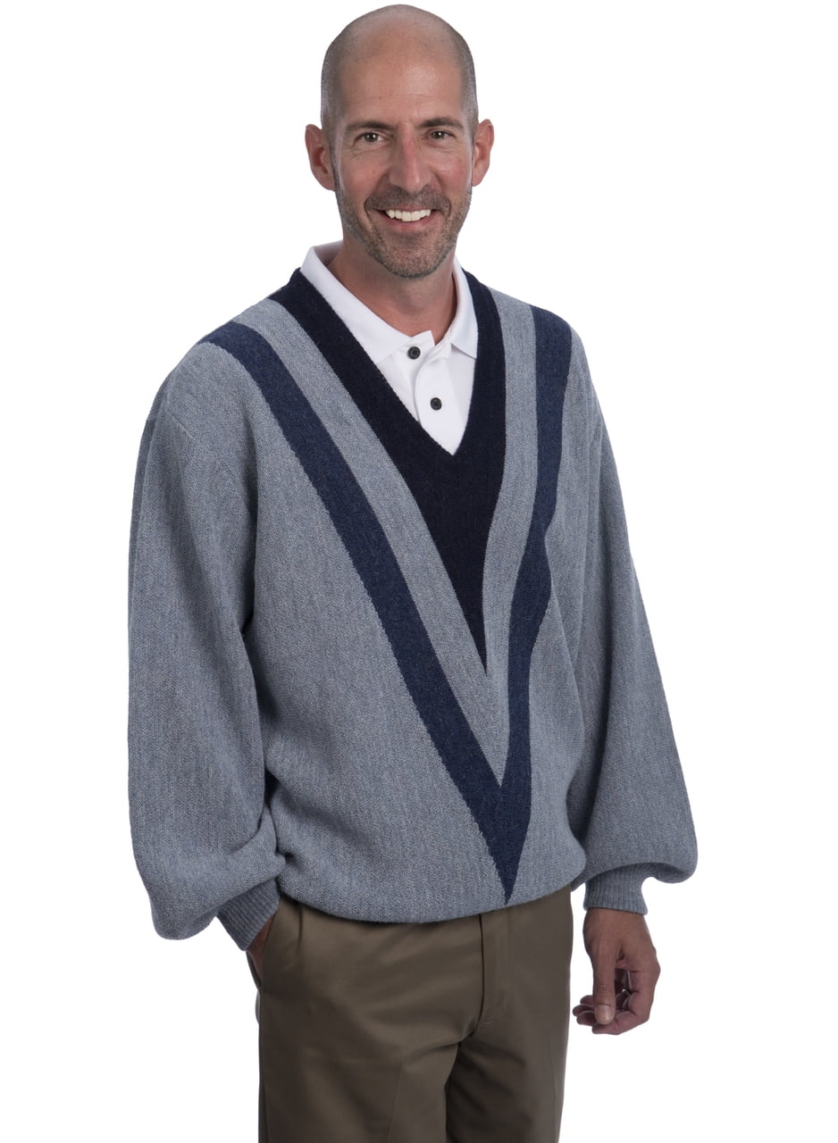 Inca Fashions - 100% Alpaca Wool Retro V's Golf Pullover Sweater - Vintage Style, Infant Boy's, Size: XL