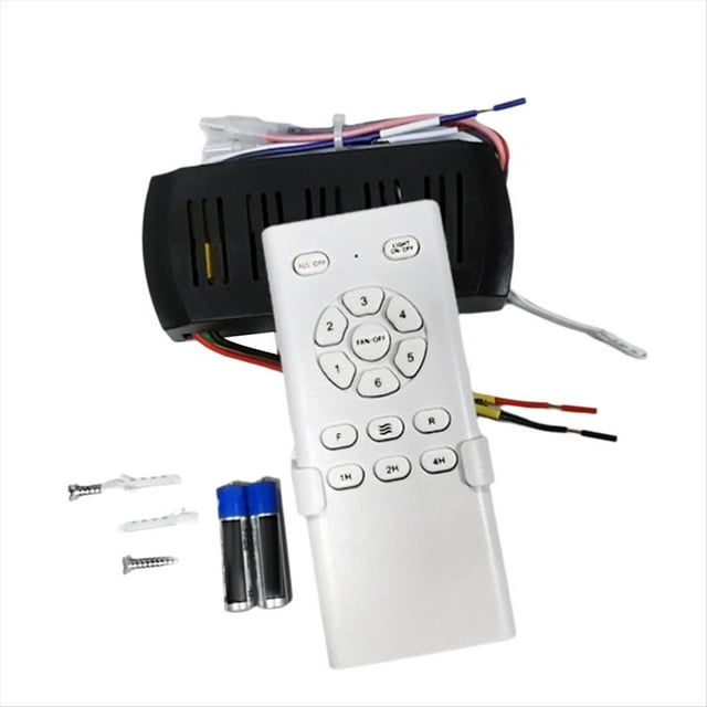 Kit de Control Remoto para Ventilador de Techo con Conversión de Frecuencia, Controlador de Luz con Receptor de Alto Voltaje de 6 Velocidades para Luz de Ventilador de Techo