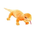 thumbnail image 3 of Animal de peluche lagarto decoración compañero suave dibujos animados abrazable lindo realista Naranja, 3 of 9