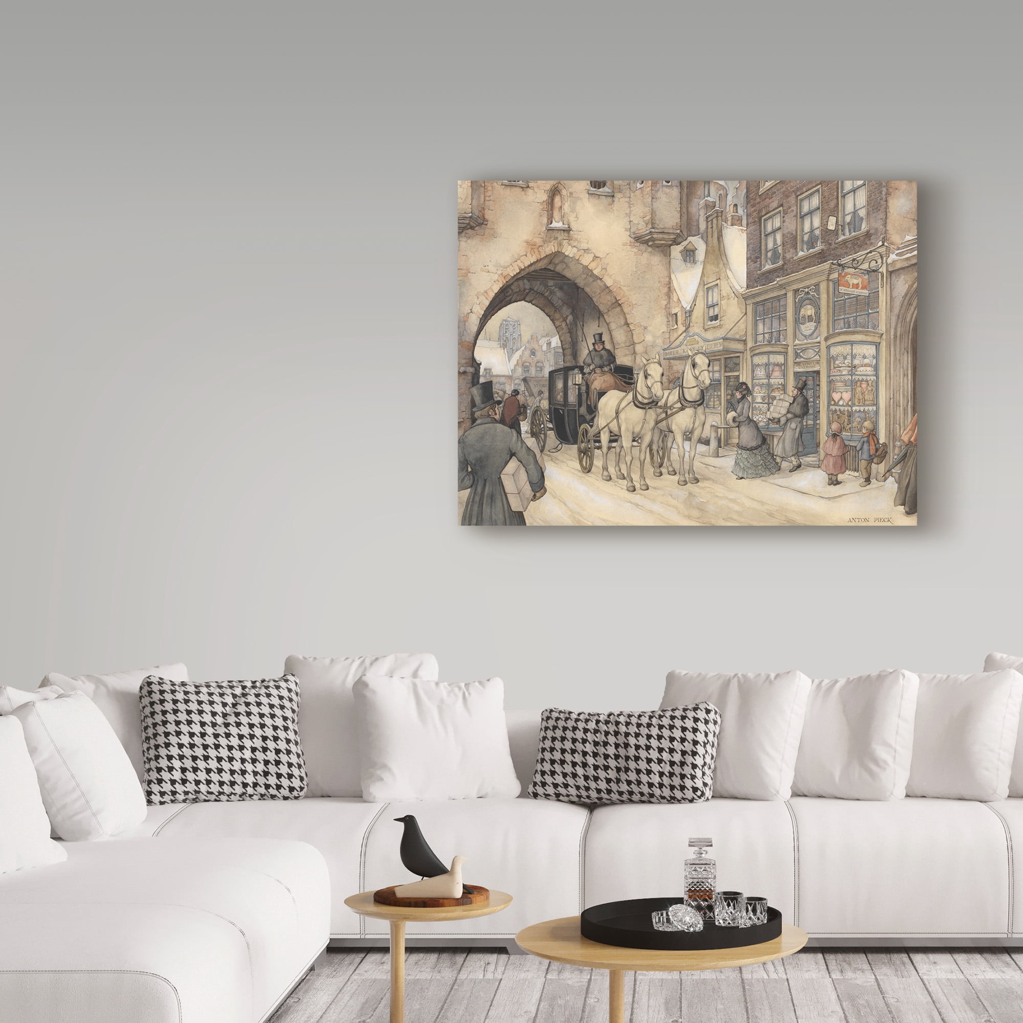 Trademark Fine Art 'Coming Through The Arch' Canvas Art by Anton Pieck
