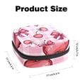 thumbnail image 2 of Cute Cartoon Cherries and Bows Sanitary Napkin Storage Bag, Zipper Menstrual Cup Pouch Feminine Menstruation First Period Pads Holder for Girls Women Ladies, 2 of 6