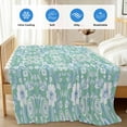 thumbnail image 4 of Light Green Blue Floral Cooling Blanket, Lightweight Breathable Summer Throw Blanket with Double Sided Cold Effect,Vintage Pastoral Botanical Picnic Beach Blankets Bed Sheet for Hot Sleepers 40"x60", 4 of 8