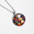 thumbnail image 4 of Cactus Glass Circular Pendant Necklace - Sparkling Jewelry for Women, 4 of 5