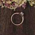 thumbnail image 3 of Vintage Cushion Cut Natural Aquamarine Engagement Ring Bridal Wedding Ring Gold Plated Sterling Silver Ring Astrological Ring For Women, 3 of 5