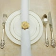 thumbnail image 4 of Windfall 60Pcs Napkin Rings Alloy Hollow Out Flower Ring Napkin Holder Adornment Exquisite Household Floral Rhinestone Napkins Rings Set for Wedding Mother s Day Party Dinner Table Decor, 4 of 7