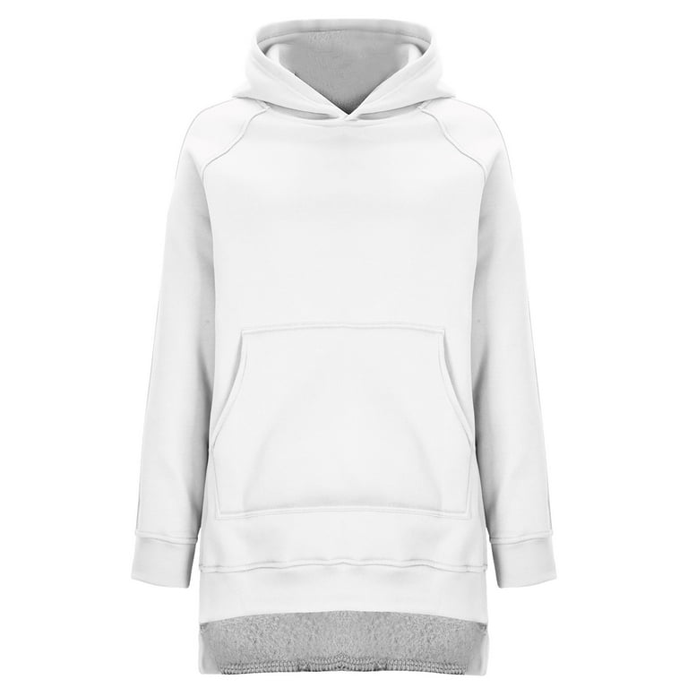 Women Oversize Sweatshirt Side Split High-Low Hem Round Neck Women Oversize Sweatshirt Side Split High-Low Hem Round Neck