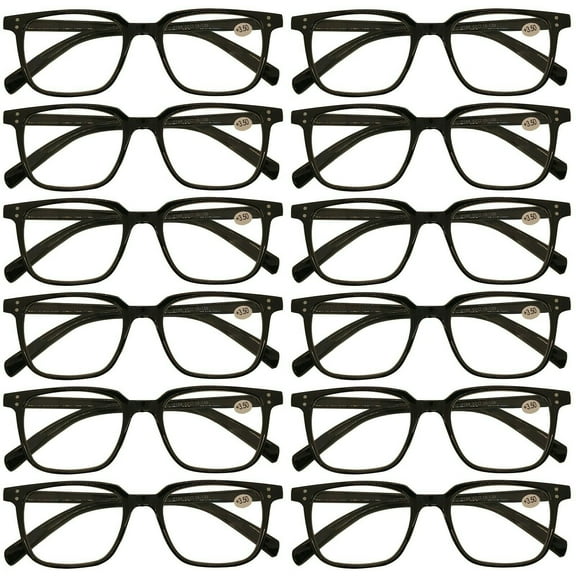 12 Packs Mens Womens Unisex Oval Frame Reading Glasses Blue Light Blocking Readers  1.00