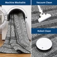 thumbnail image 7 of FairOnly Non Slip 2'x6'Geometric Area Rug for Bedroom Machine Washable Low Pile Non Slip Rug for Kitchen Hallway,Black Grey, 7 of 7