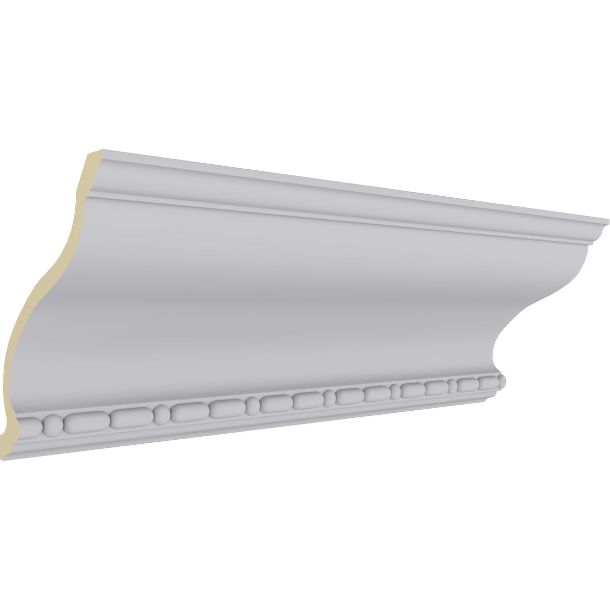 8 3/4"H x 7"P x 11 1/4"F x 94 1/2"L Medea Beaded Crown Moulding