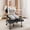 PU | black, variant on Criss Cross Legged Office Chair, 360° Swivel Meditation Kneeling Chair with Wheels, Ergonomic ADHD Chair with Footrest, Lumbar Support,Black