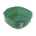 thumbnail image 1 of Colador Tazón Coladores Cestas de drenaje de verduras Cesta de lavado de verduras multifunción Cesta de lavado de limpieza para alimentos Limpieza de Verde oscuro, 1 of 8