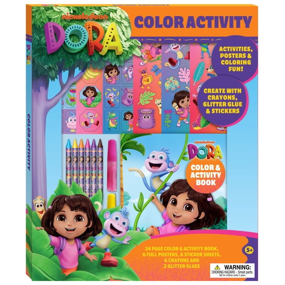 Dora the Explorer Color Activity Book – Fun Coloring & Puzzle Book for Kids