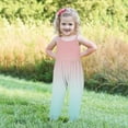 thumbnail image 3 of Odeerbi 1-6 Years Toddler Girls Summer Jumpsuit Gradient Camisole Romper Casual Breathable Comfortable Overalls Strap Bib Overall Pants Playsuit, 3 of 5