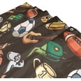 thumbnail image 3 of Coolnut Ball Sports Gamepad Shower Curtain Bathroom Decor Watercolor Shower Curtain Sets Fabric Cloth Bathroom Curtains with Hooks 60x72 Inch, 3 of 6