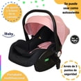 thumbnail image 4 of Carriola 4 En 1 Sistema De Viaje Todo Terreno Ibaby Cupra Rosa Chicle Negro, 4 of 9