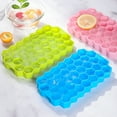 thumbnail image 3 of Sunjoy Tech Silicone Honeycomb Ice Cube Tray with Lid 37 Cavities Easy Release BPA Free Summer Refrigerator Cocktail Whiskey Ice Maker Press Mold Kitchen Supplies, 3 of 8