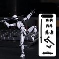 thumbnail image 5 of Multi-Jointed Movable Shapeshift Robot 3D Printed Mannequin Lucky Character Figures Toys Parent-children Game For Kids Gifts（2pcs*Blue）, 5 of 5