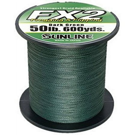 

Sunline 63039864 FX2 Braid 50 Lb. FX2 Braid Dark Green 600 yd