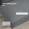 thumbnail image 4 of HOMCOM Modern Button Tufted Rubberwood Legs Loveseat, Grey, 4 of 9