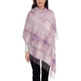 thumbnail image 1 of Mode pour Femmes Tassel Scarf, Aquarelle Violet Texturé Long Châle, Léger et Chaud, 1 of 6