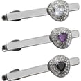 thumbnail image 1 of Shisuyan Fashion Tie Clip Assorted Color Fixed Adjustment 3Pcs 2.52x0.71x0.39in, 1 of 9