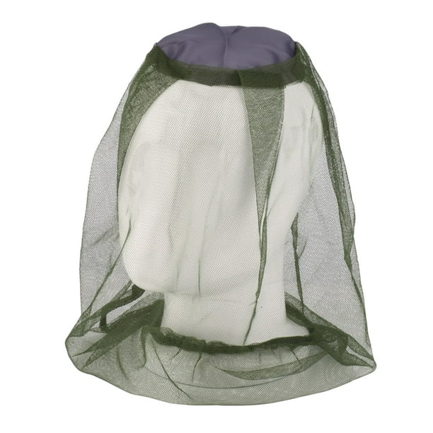 Sombrero de red para exterior con agujeros extrafinos para el día y la noche, para acampadas, senderismo y pescadores.