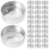SEWACC 100Pcs Simple Silver Metal Candler Cup for Tea Light Holder and Bedroom