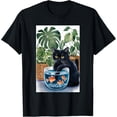 thumbnail image 1 of Goldfish Fish Glass Bowl Cat Funny Meme Camiseta, 1 of 2